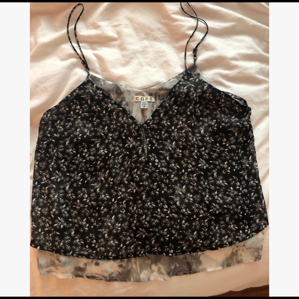 Urban Outfitters Floral Printed Chiffon Tank